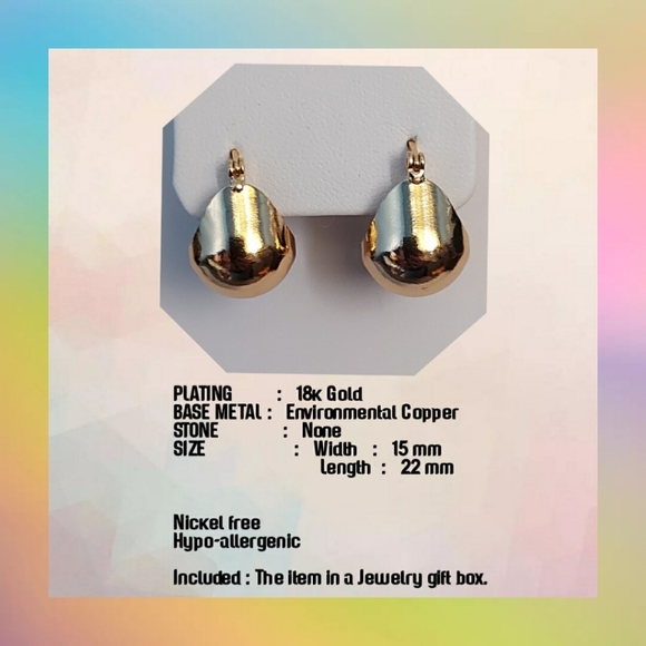 18k Gold Plated Fashion Earrings - Picture 5 of 5